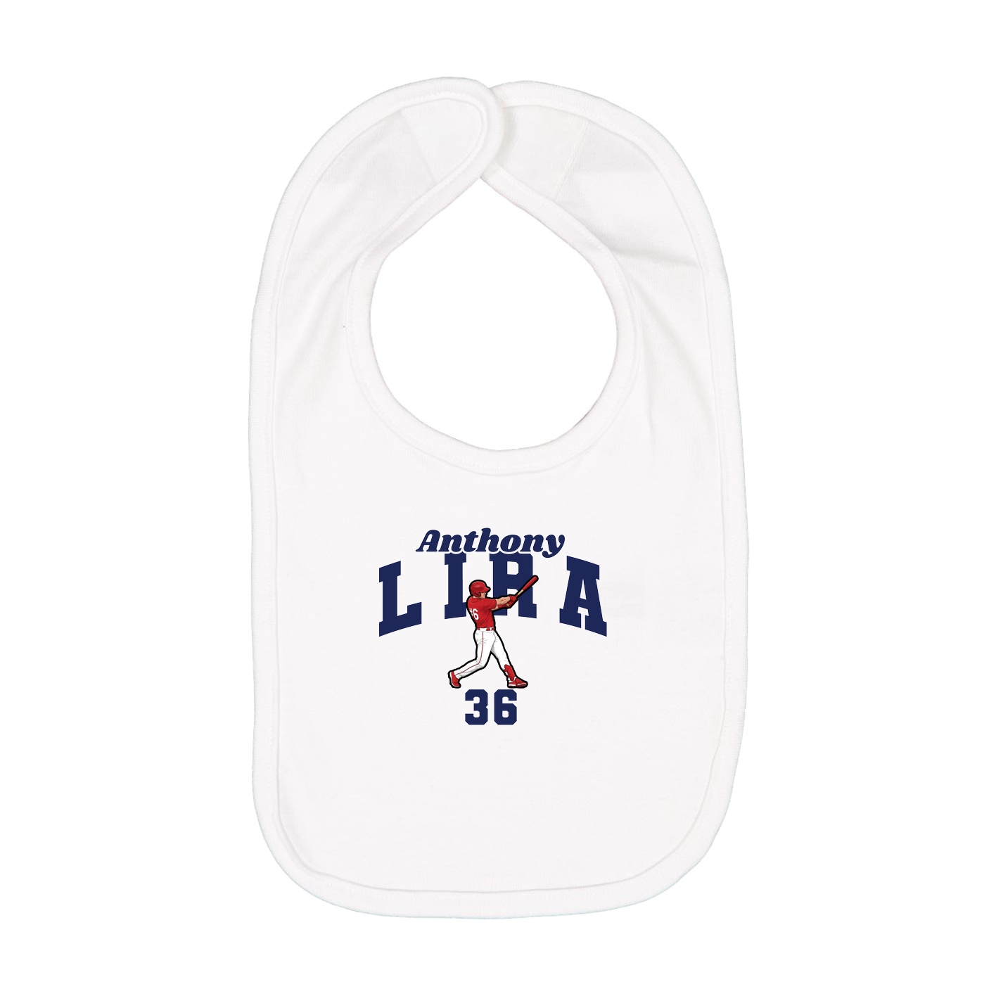 Infant Bib — Signature Arch in White