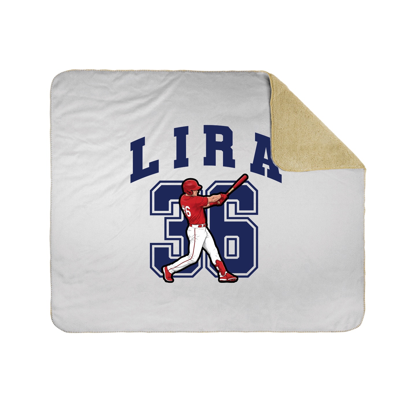 Throw Blanket — Number in White