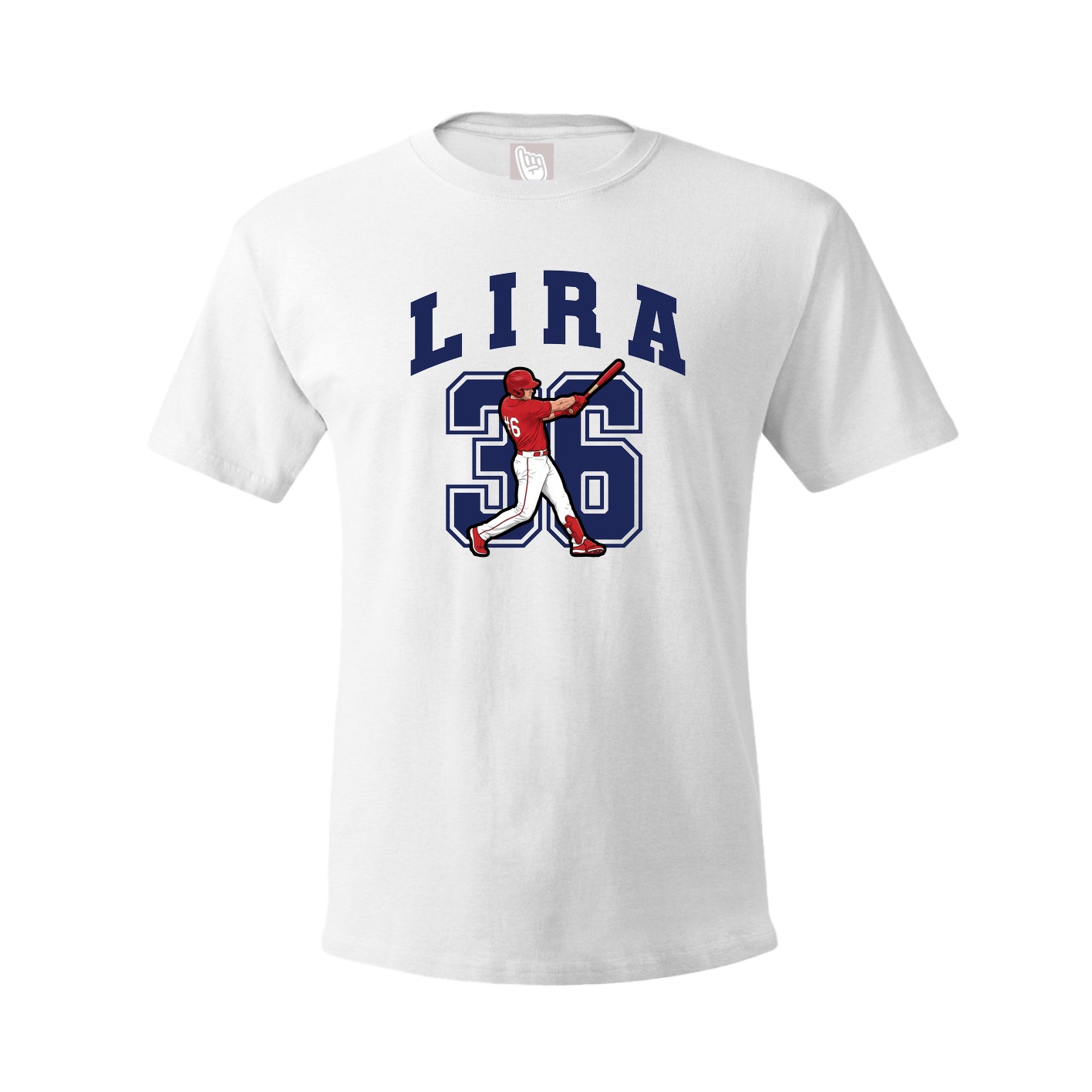 Youth Tee — Number in White