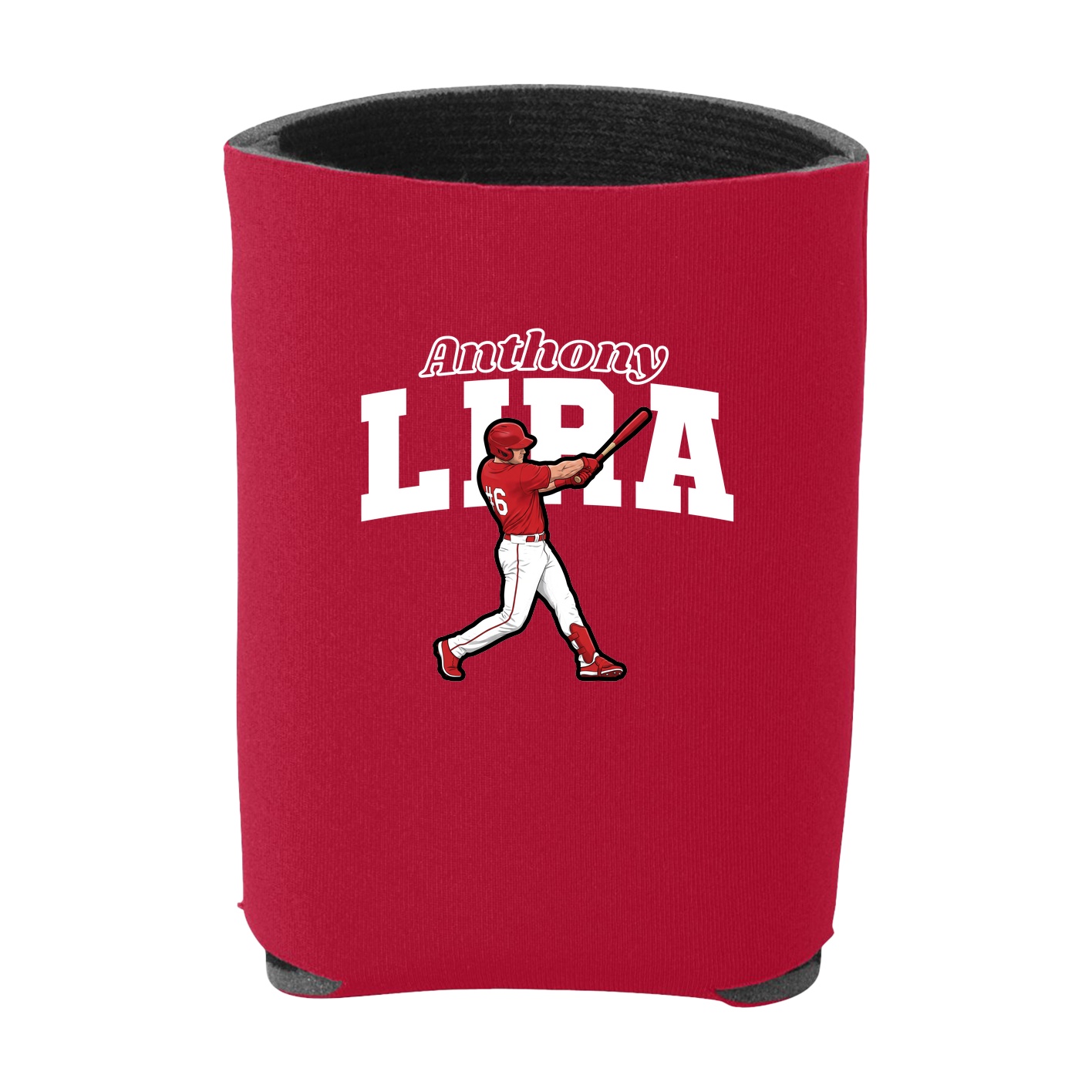 Can Holder — Name Arch in Red