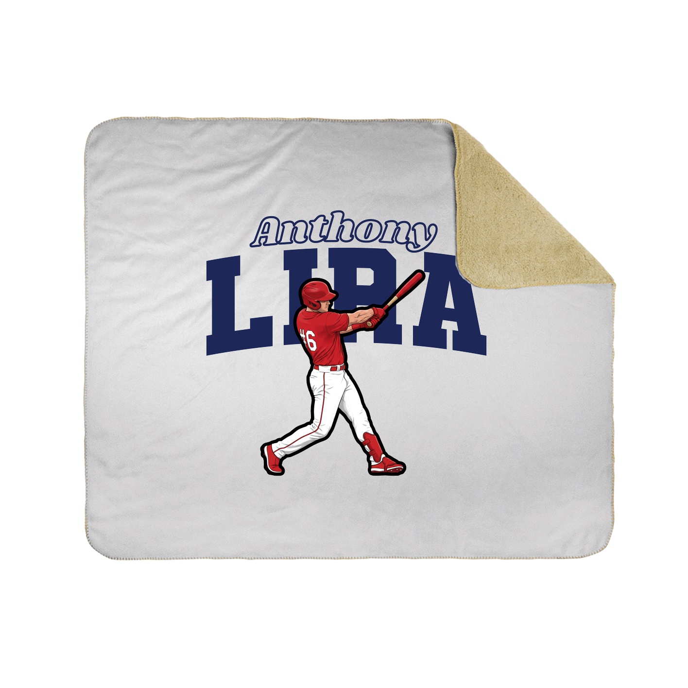 Throw Blanket — Name Arch in White