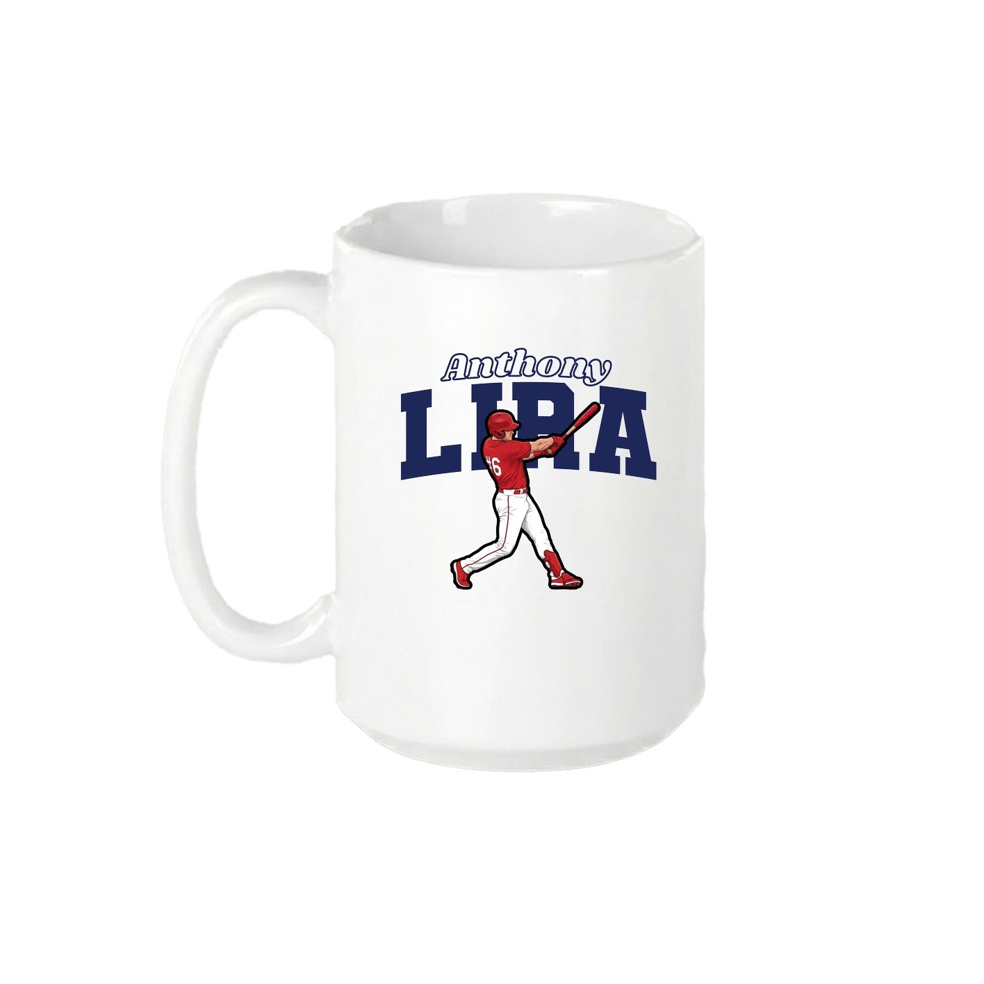 15oz Coffee Mug — Name Arch in White