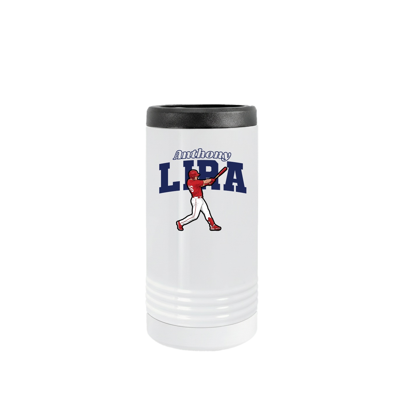 Slim Beverage Holder — Name Arch in White