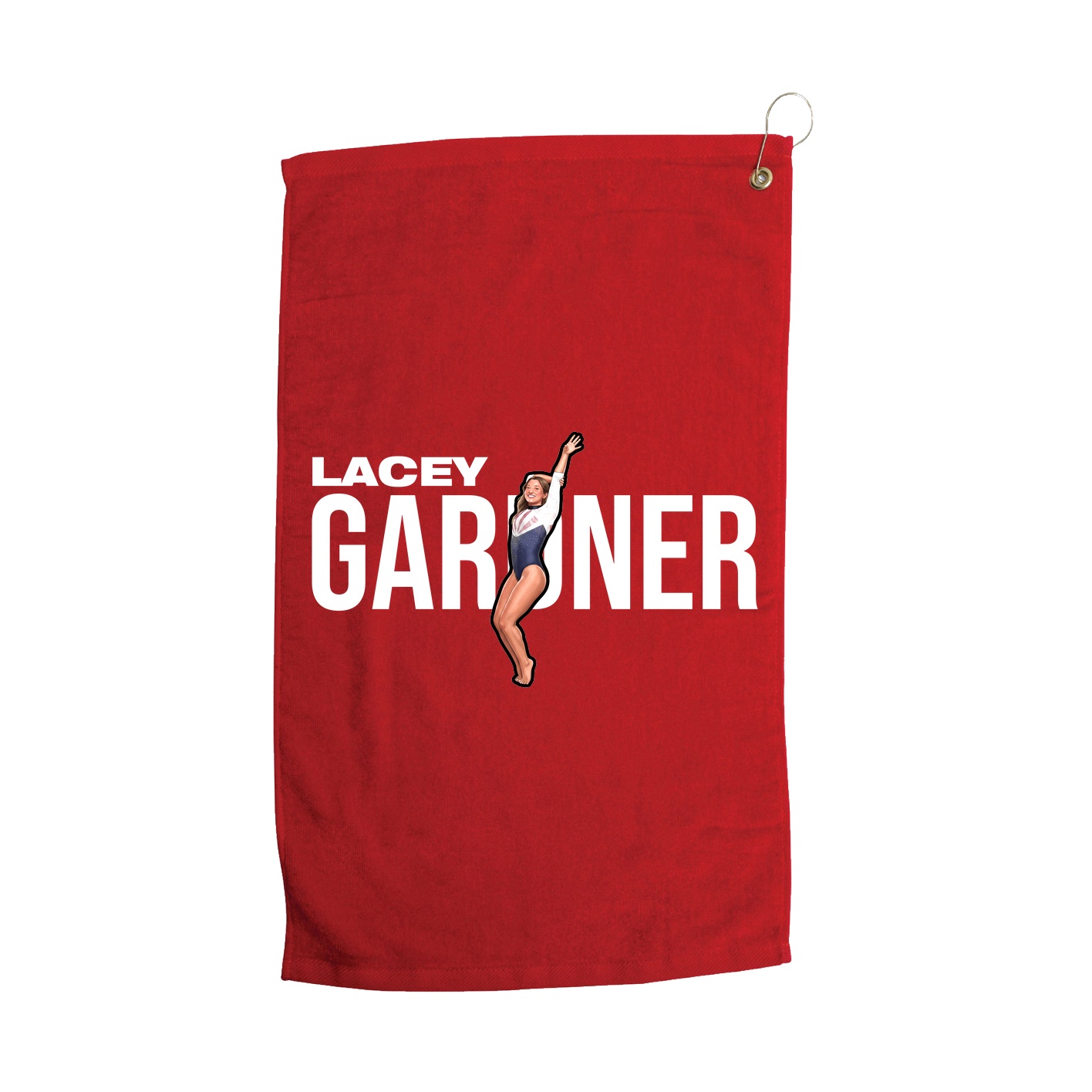 Golf Towel — Player Name in Red