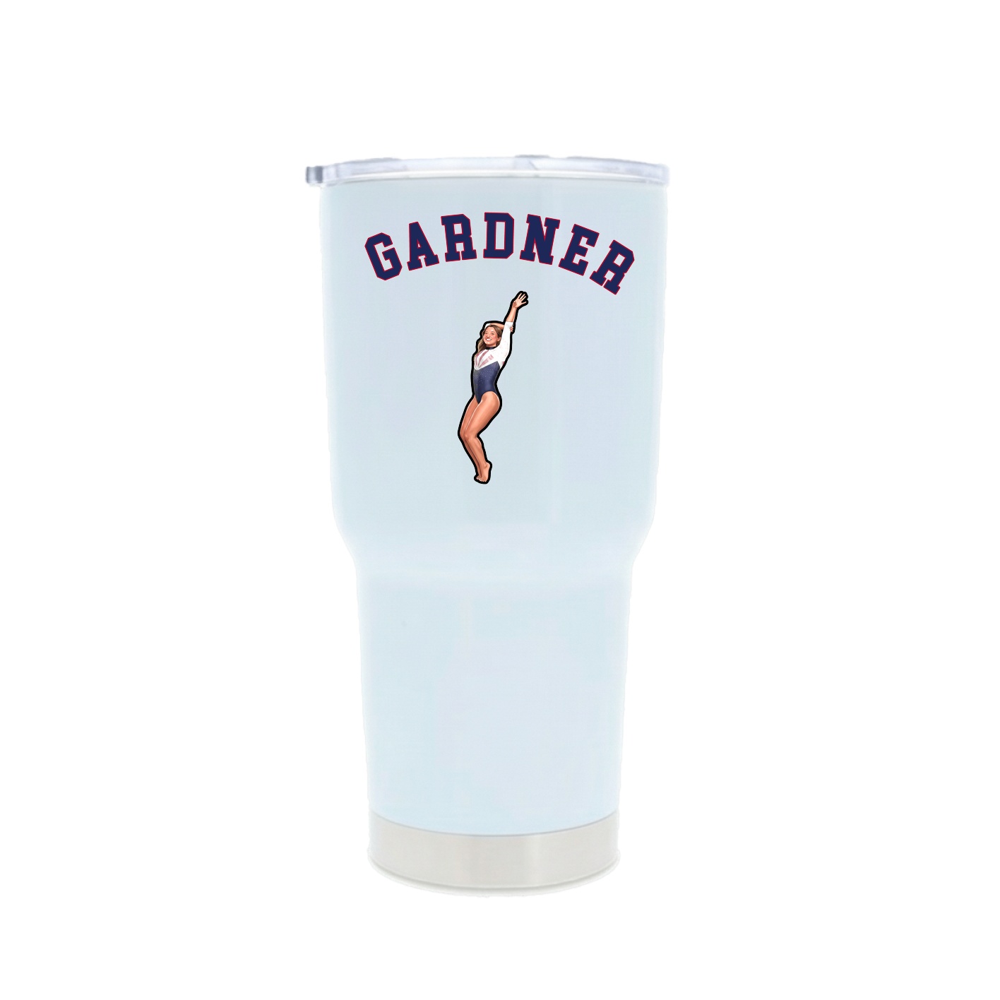 30oz Stainless Steel Tumbler — Shirsey Arch in White