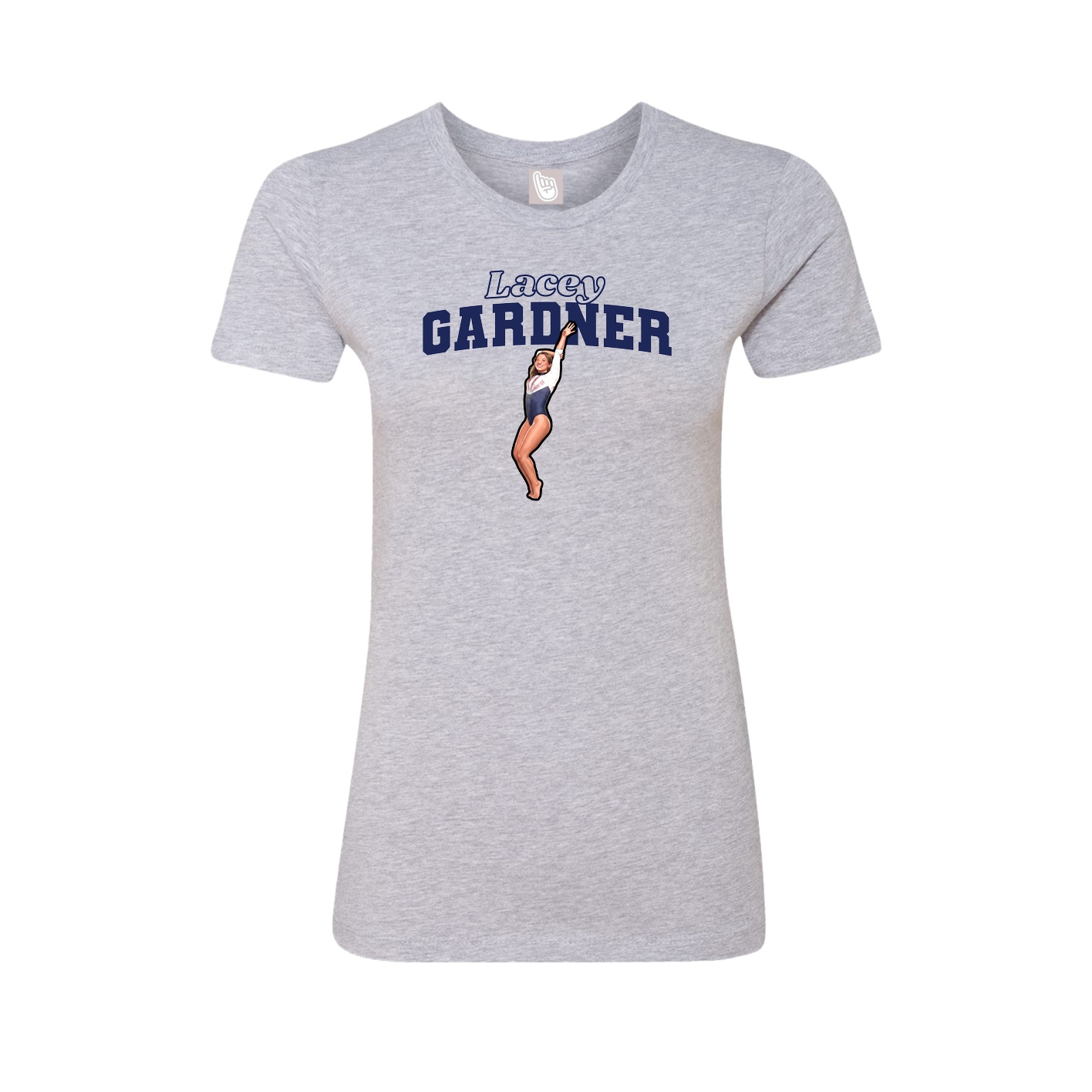 Womens Tee — Name Arch in Grey