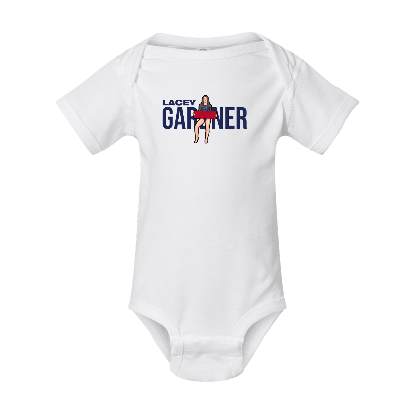 Baby Onesie — Player Name in White