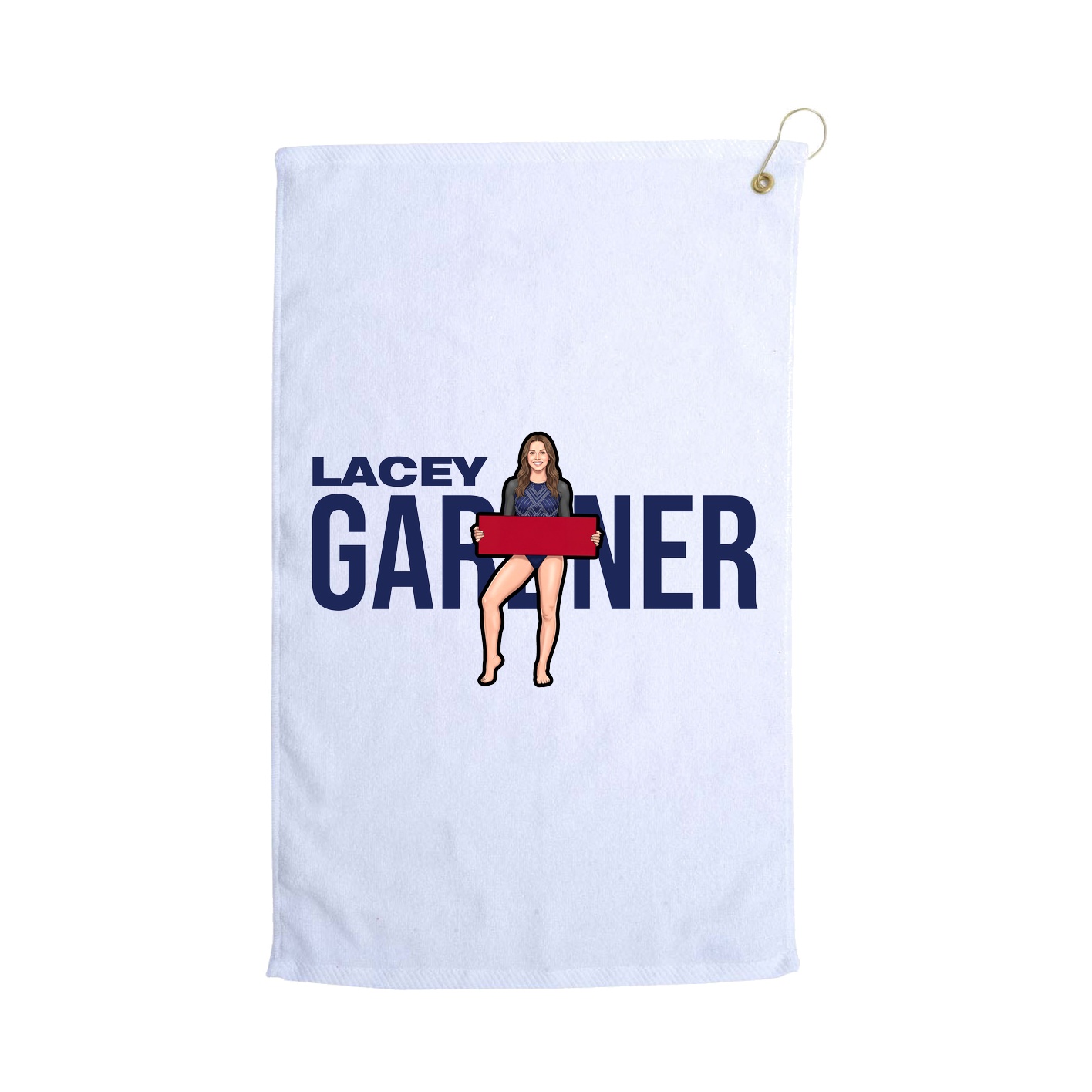 Golf Towel — Player Name in White