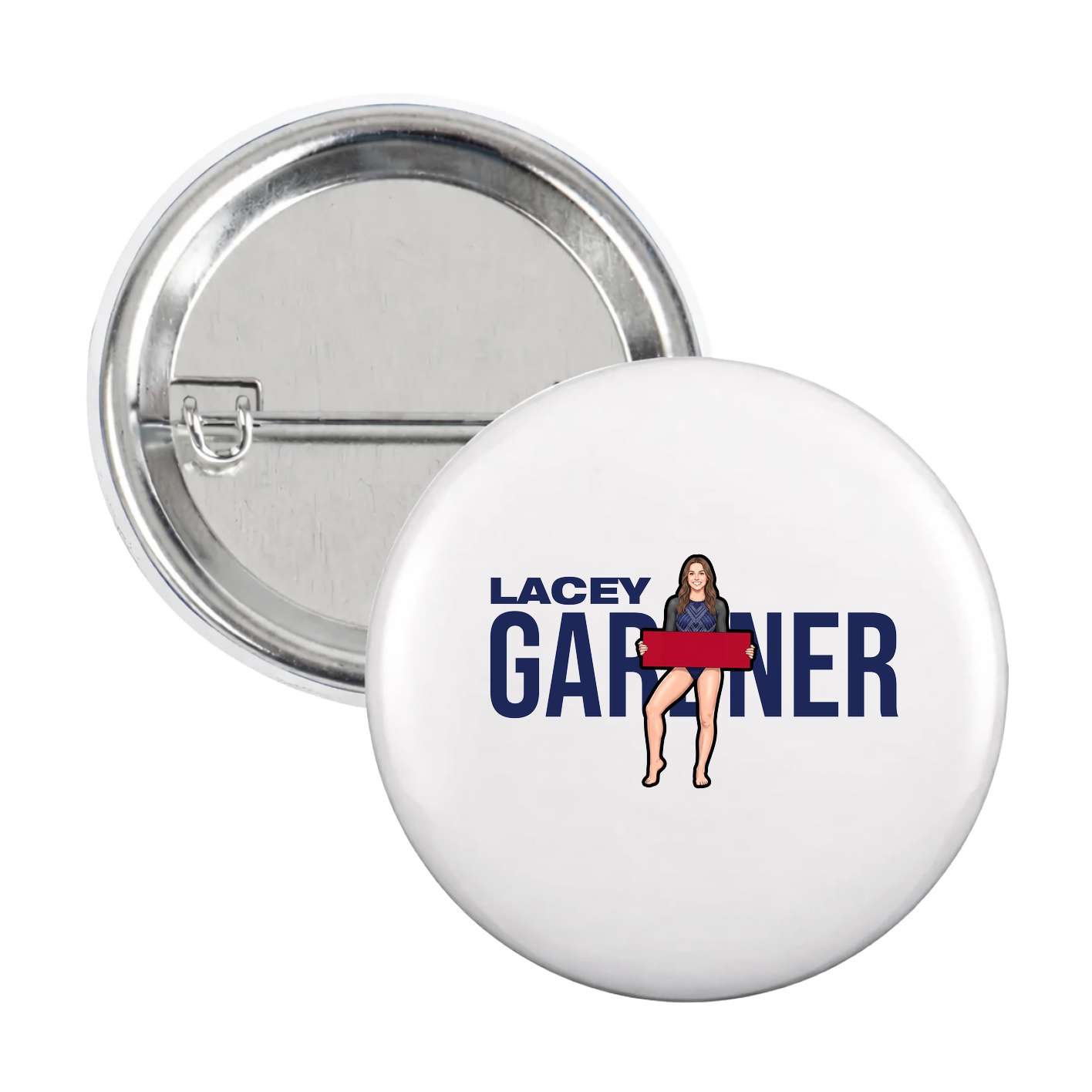 Game Day Button — Player Name in White