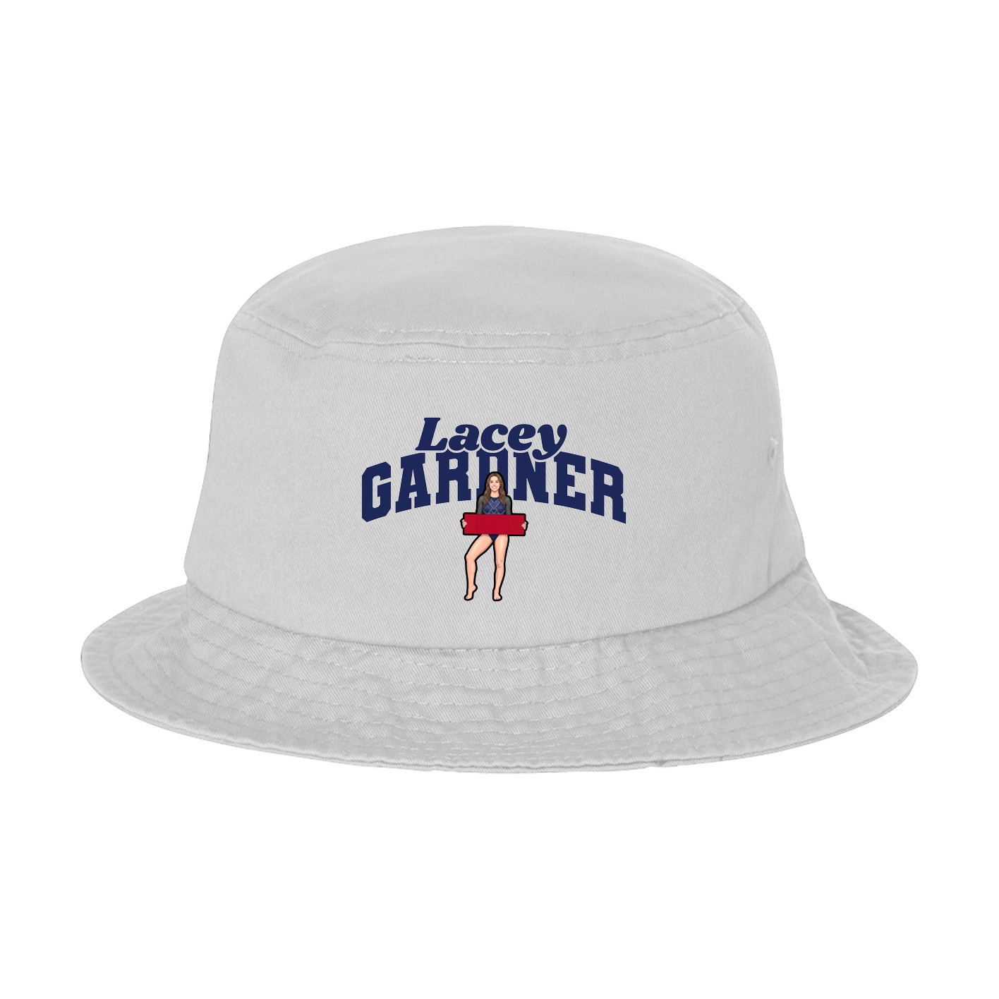 Bucket Cap — Signature Arch in White