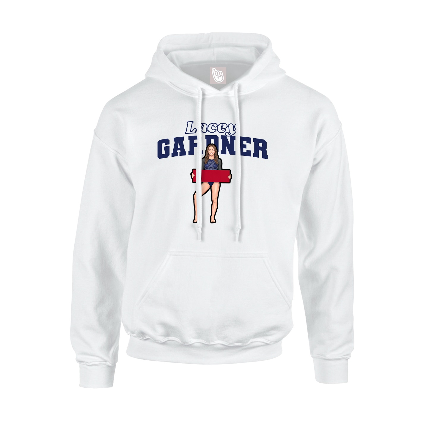 Hoodie — Name Arch in White
