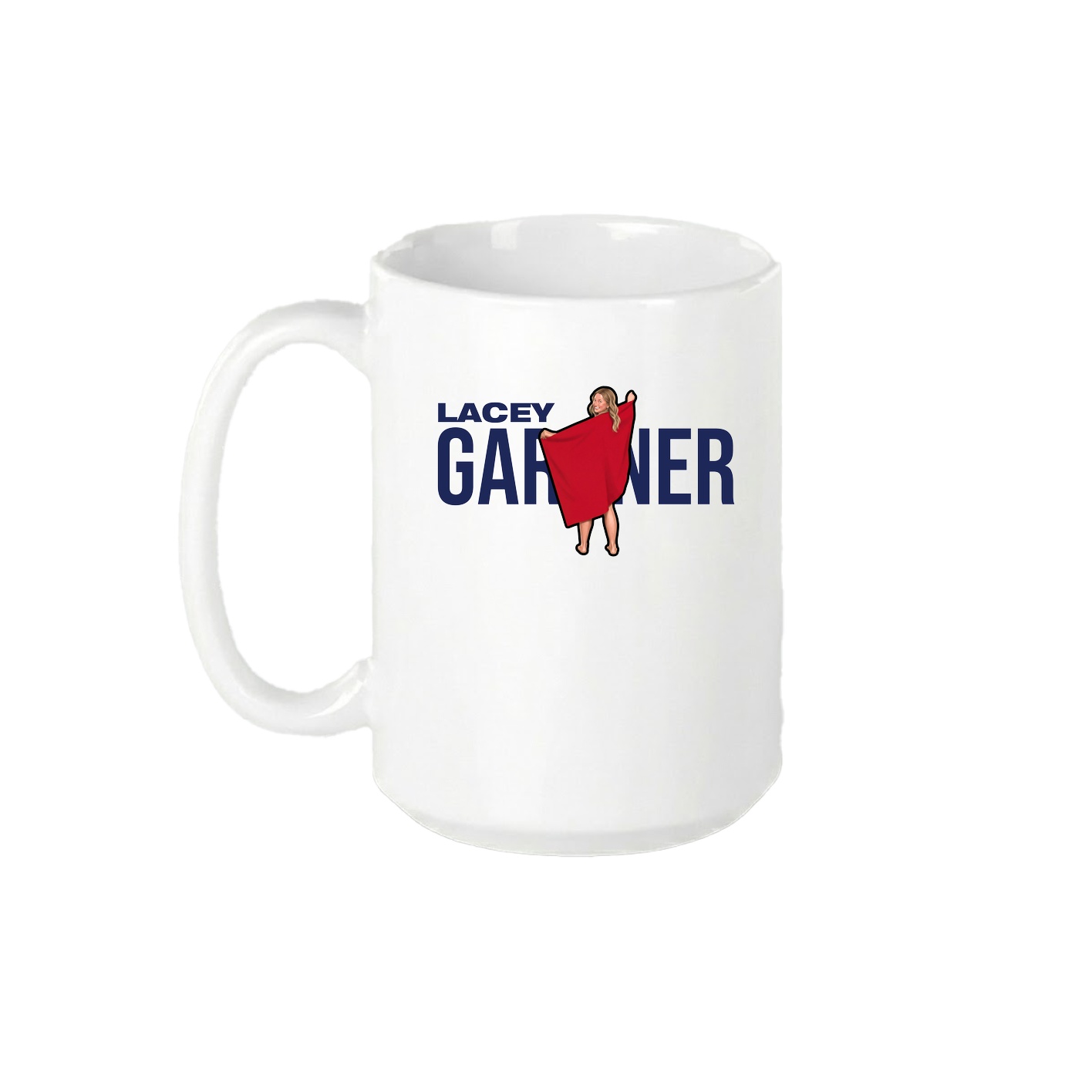 15oz Coffee Mug — Player Name in White