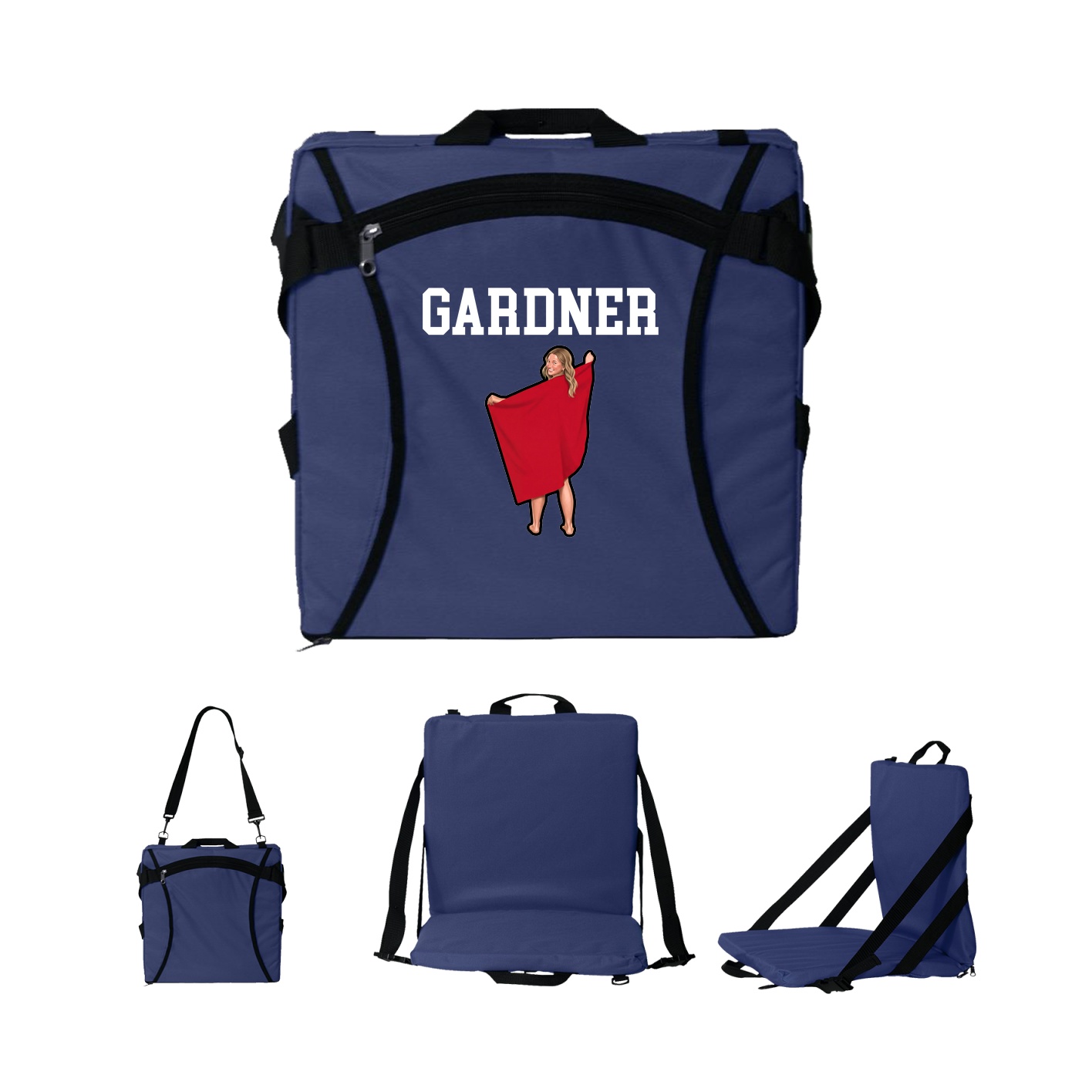 Folding Stadium Seat — Shirsey in Navy
