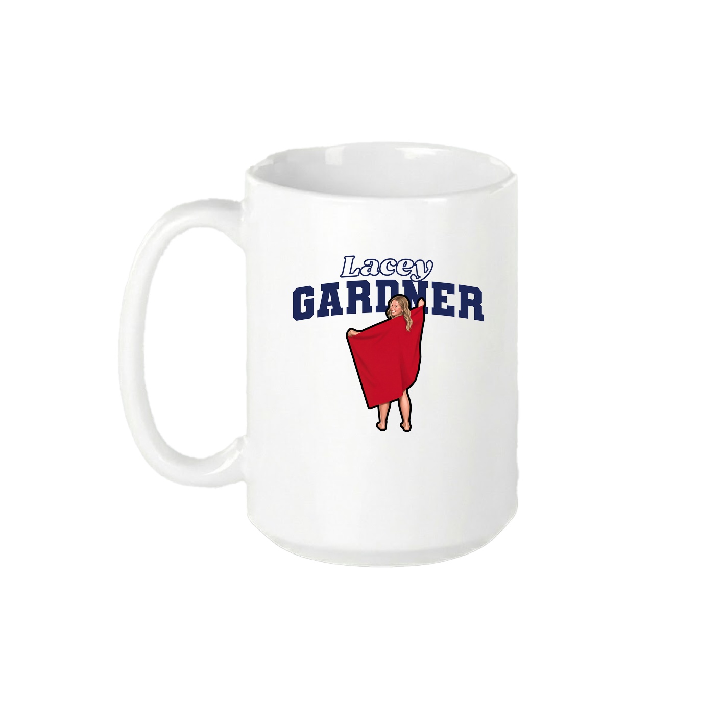 15oz Coffee Mug — Name Arch in White