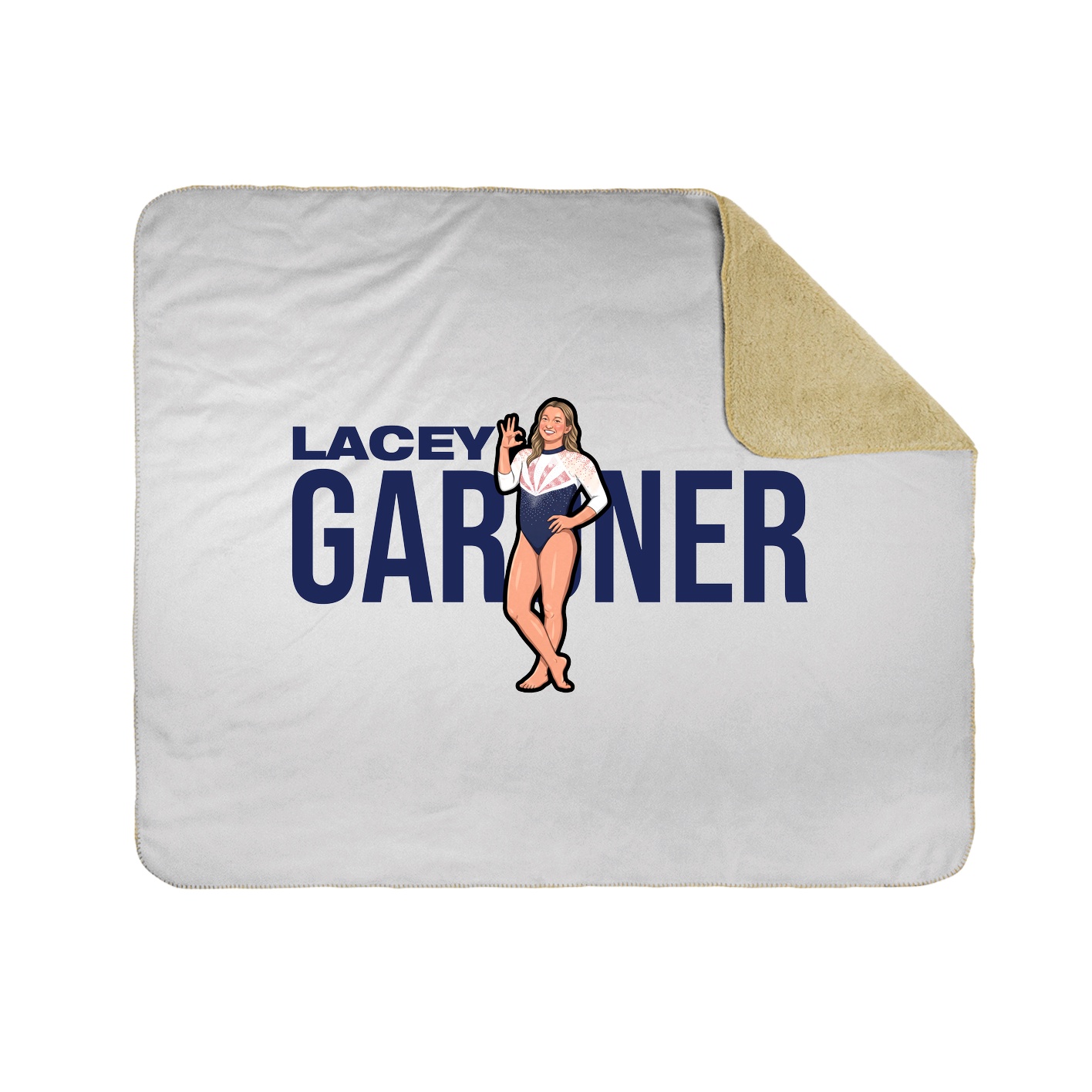 Throw Blanket — Player Name in White