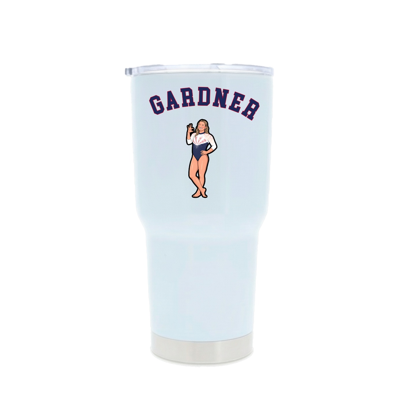 30oz Stainless Steel Tumbler — Shirsey Arch in White