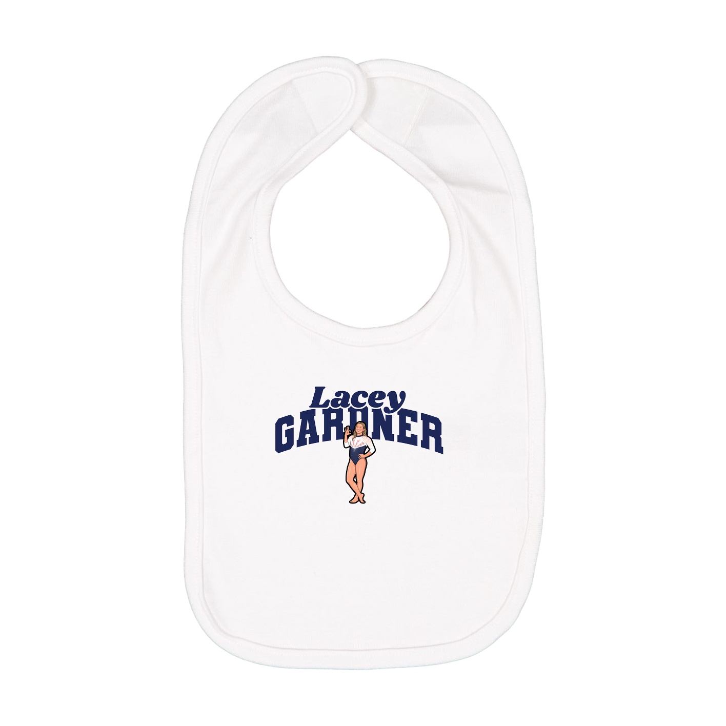Infant Bib — Signature Arch in White