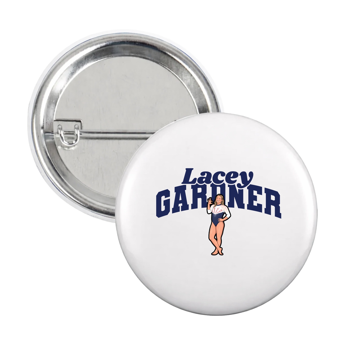 Game Day Button — Signature Arch in White