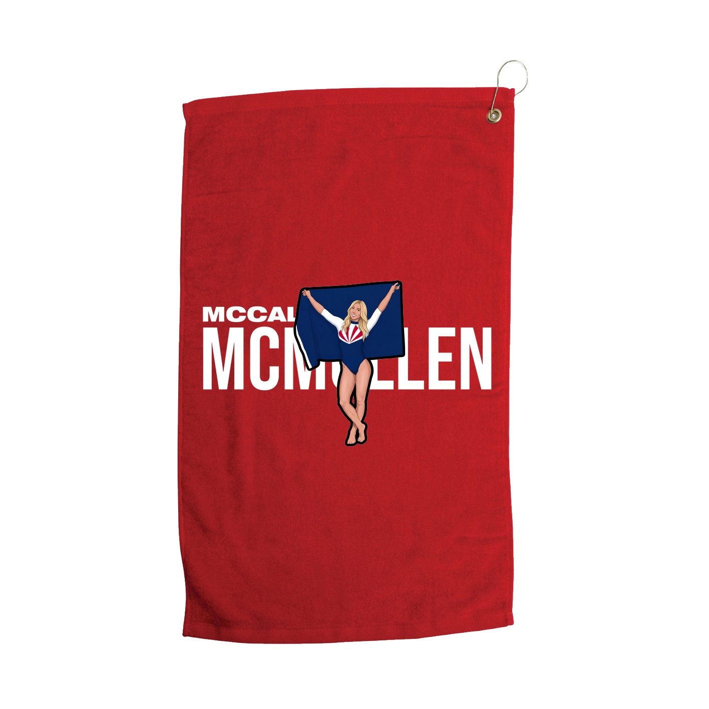 Golf Towel — Player Name in Red