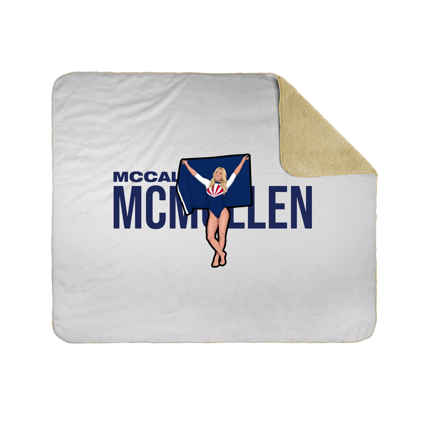 Throw Blanket — Player Name in White