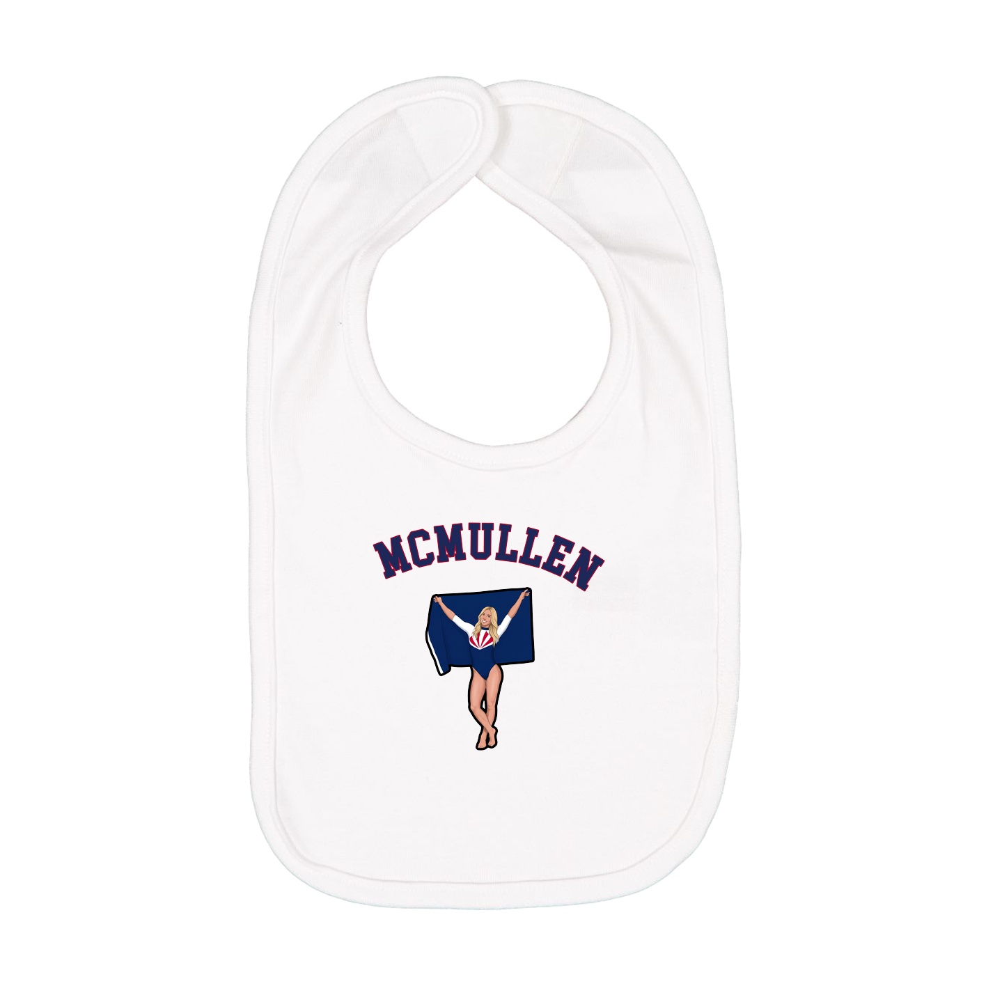 Infant Bib — Shirsey Arch in White