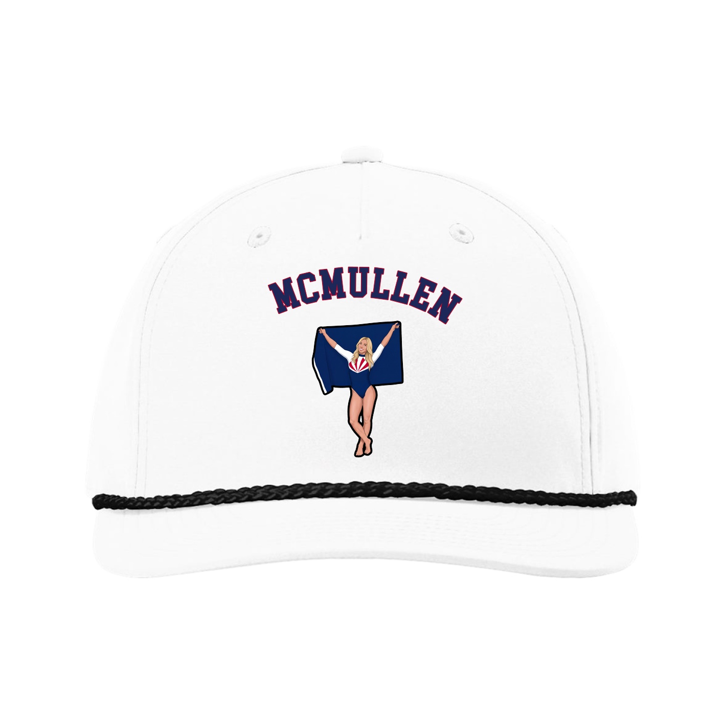Five-Panel Classic Rope Cap — Shirsey Arch in White