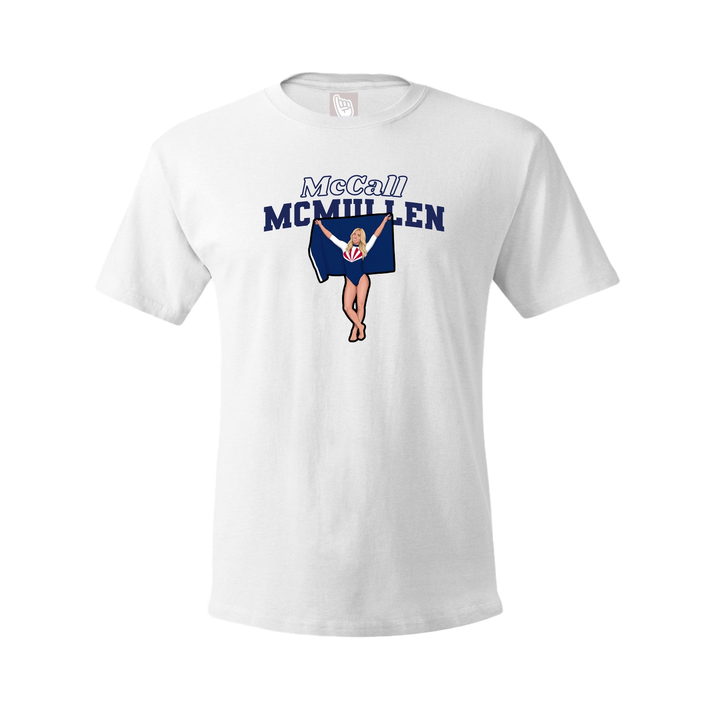Youth Tee — Name Arch in White