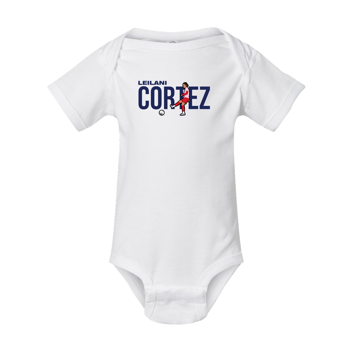 Baby Onesie — Player Name in White