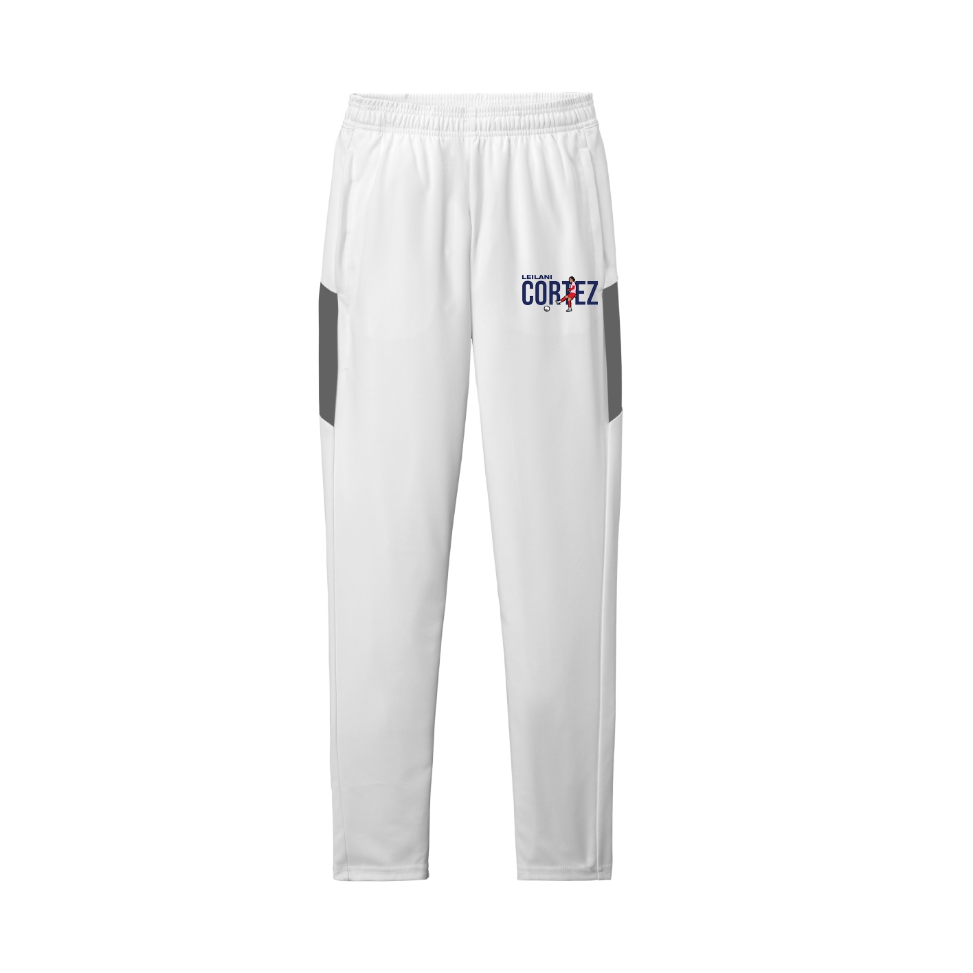 Team Travel Pant — Player Name in White/Grey