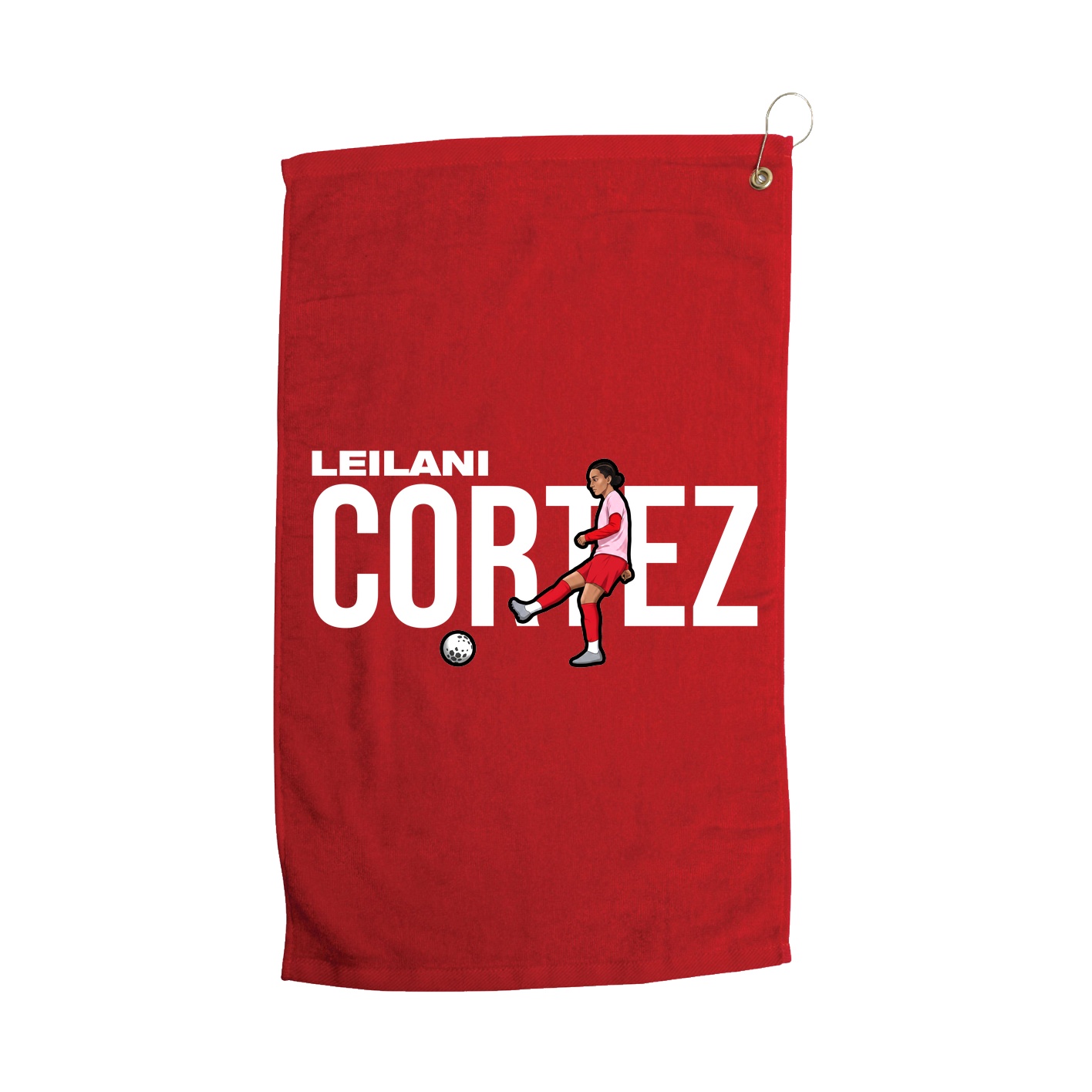 Golf Towel — Player Name in Red