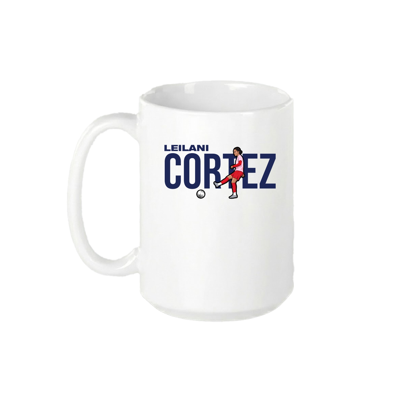 15oz Coffee Mug — Player Name in White