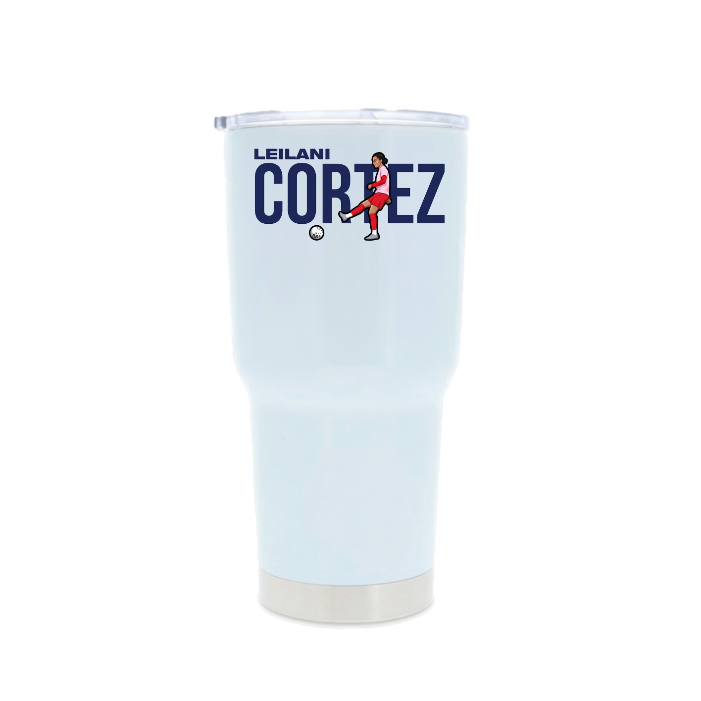 30oz Stainless Steel Tumbler — Player Name in White