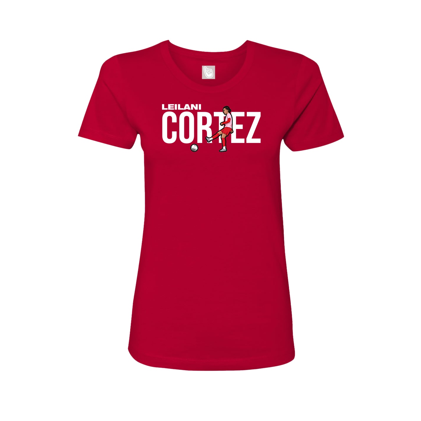 Womens Tee — Player Name in Red