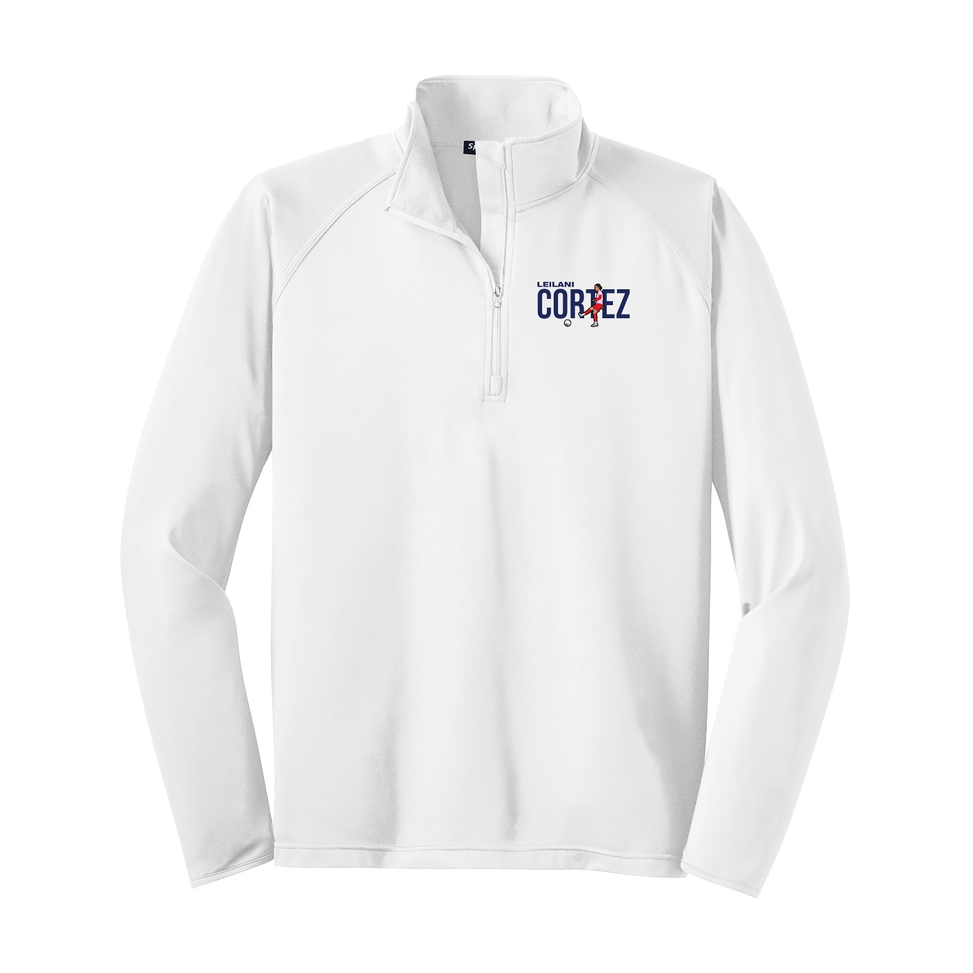Q-Zip Pullover — Player Name in White
