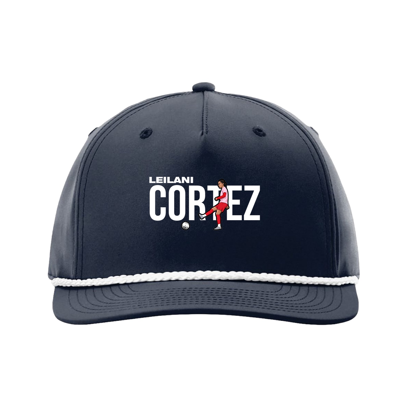 Five-Panel Classic Rope Cap — Player Name in Navy