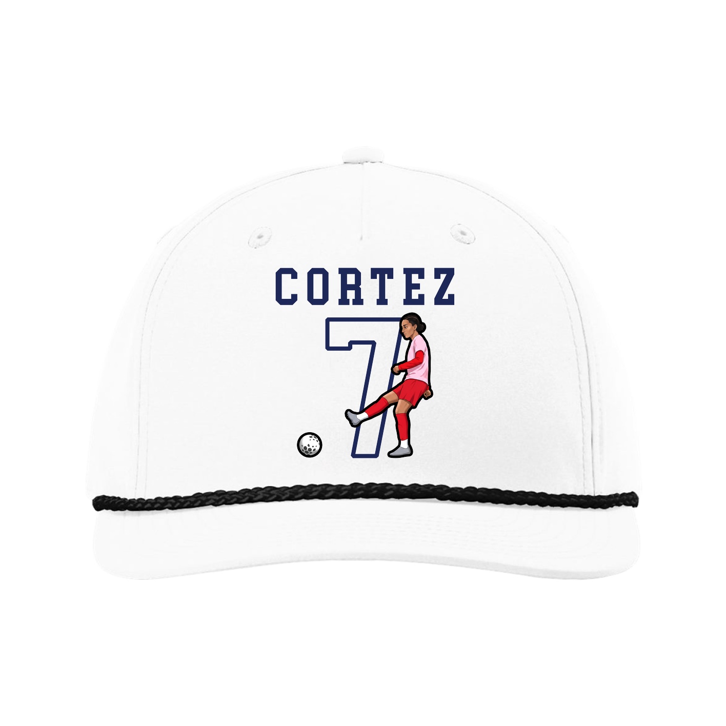 Five-Panel Classic Rope Cap — Shirsey in White