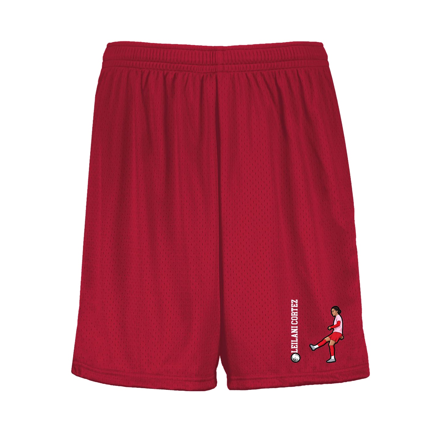 Shorts — Name Vertical in Red