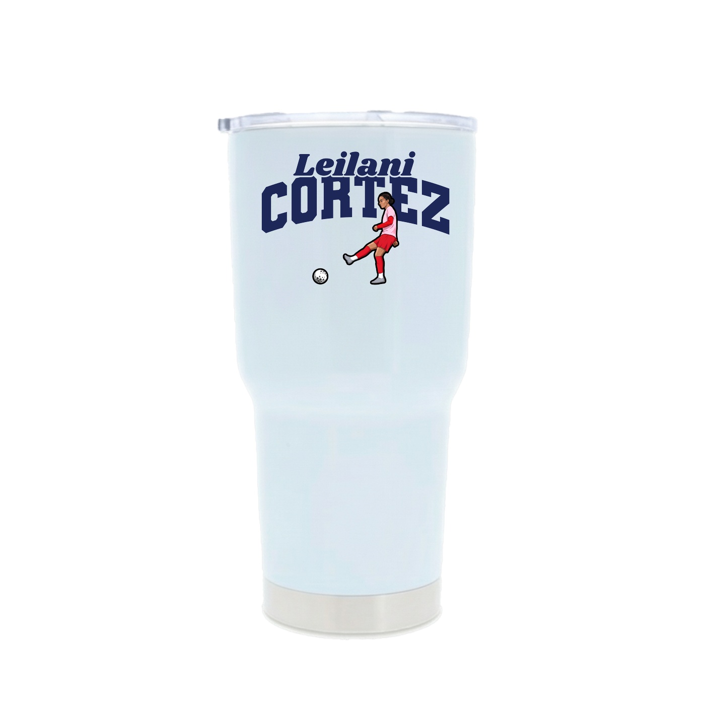 30oz Stainless Steel Tumbler — Signature Arch in White