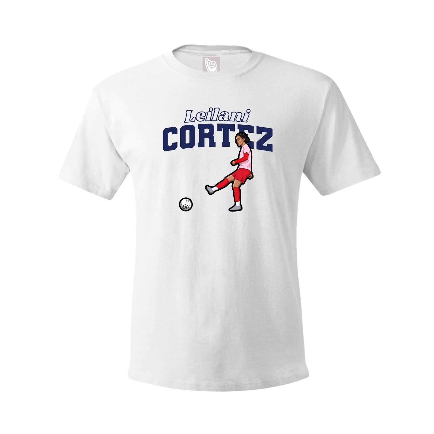 Youth Tee — Name Arch in White