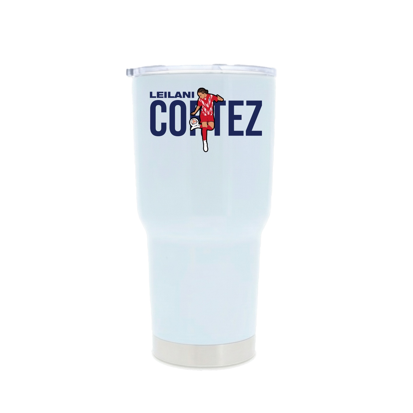 30oz Stainless Steel Tumbler — Player Name in White