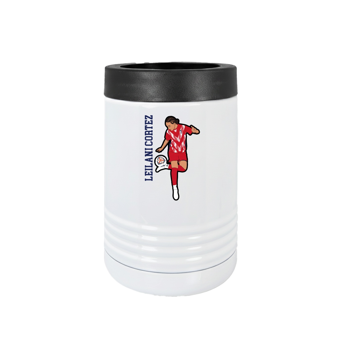 Beverage Holder — Name Vertical in White