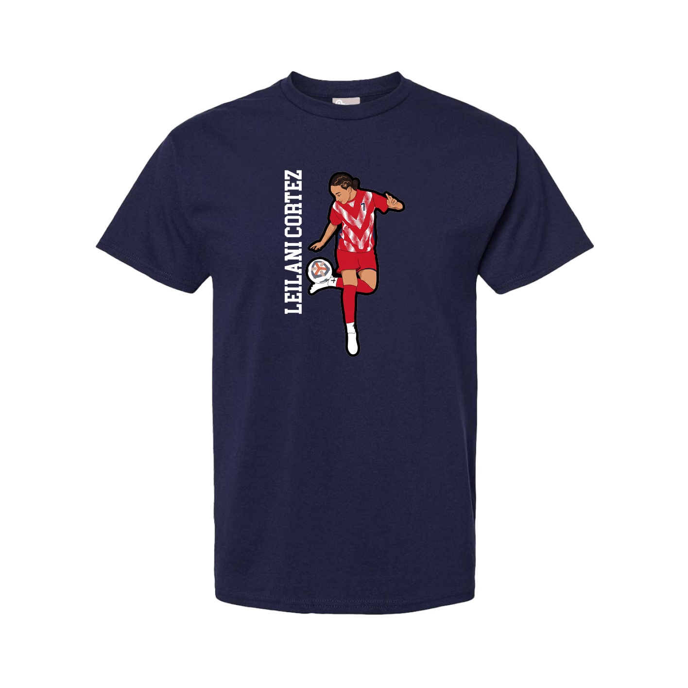 Youth Tee — Name Vertical in Navy