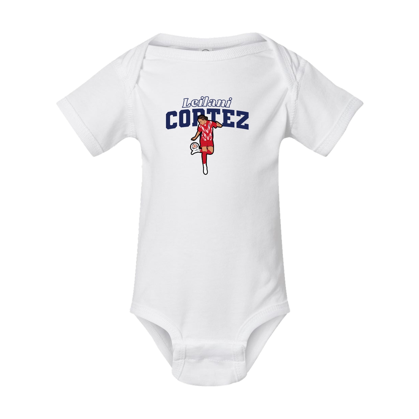 Baby Onesie — Name Arch in White