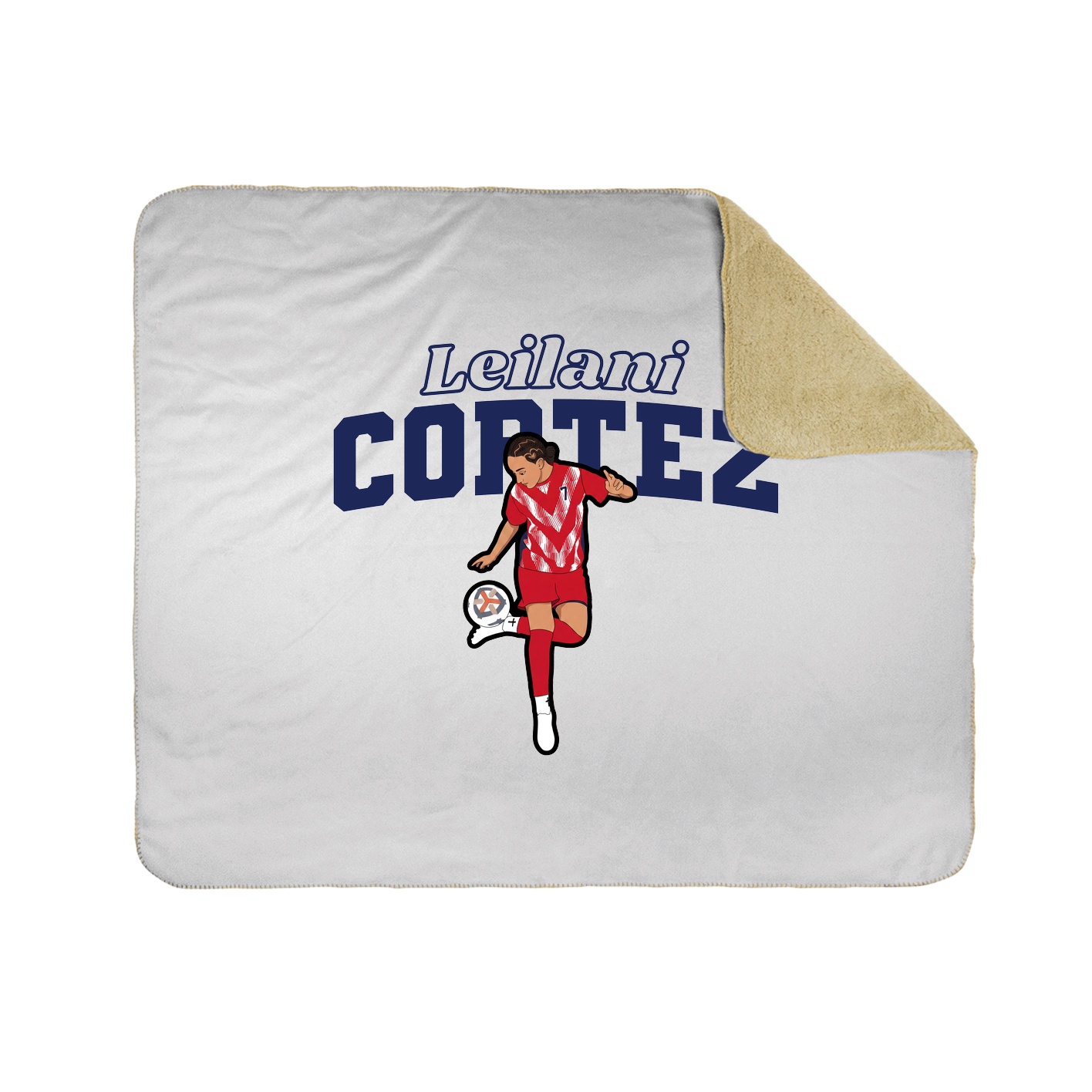Throw Blanket — Name Arch in White