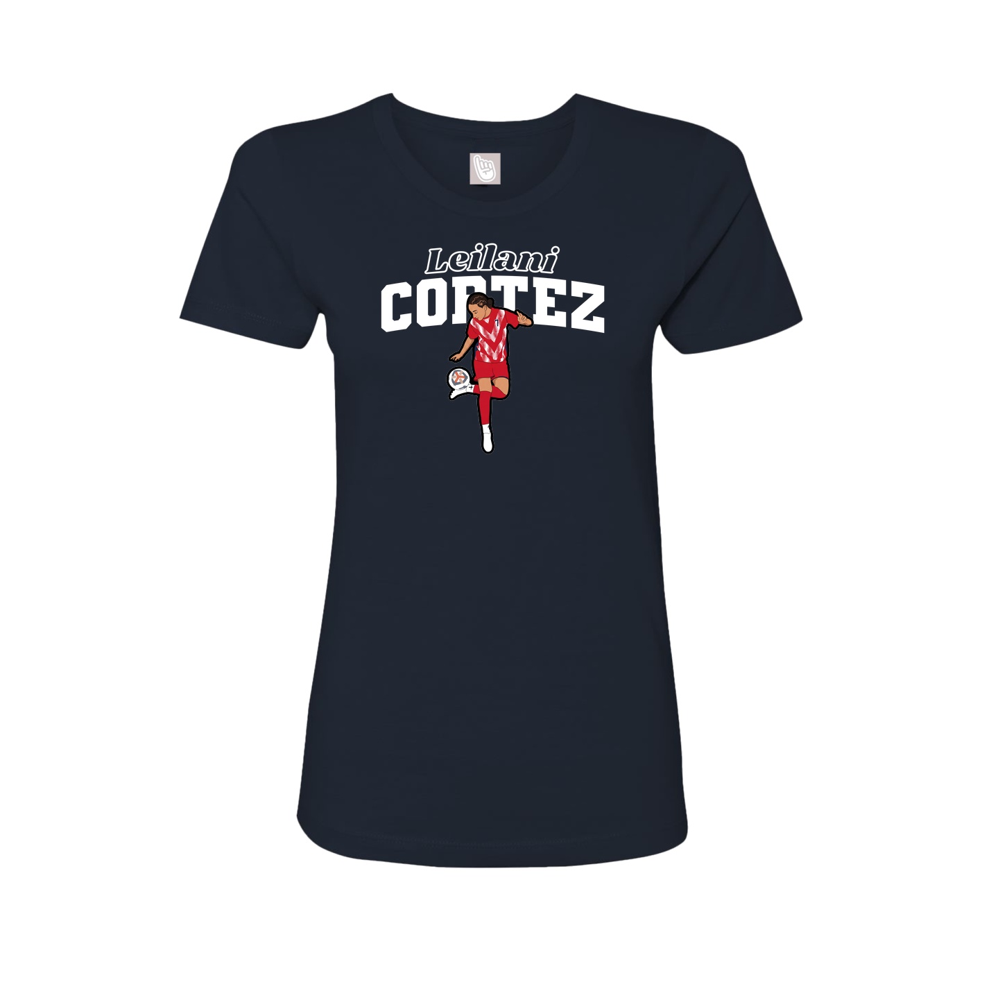 Womens Tee — Name Arch in Navy