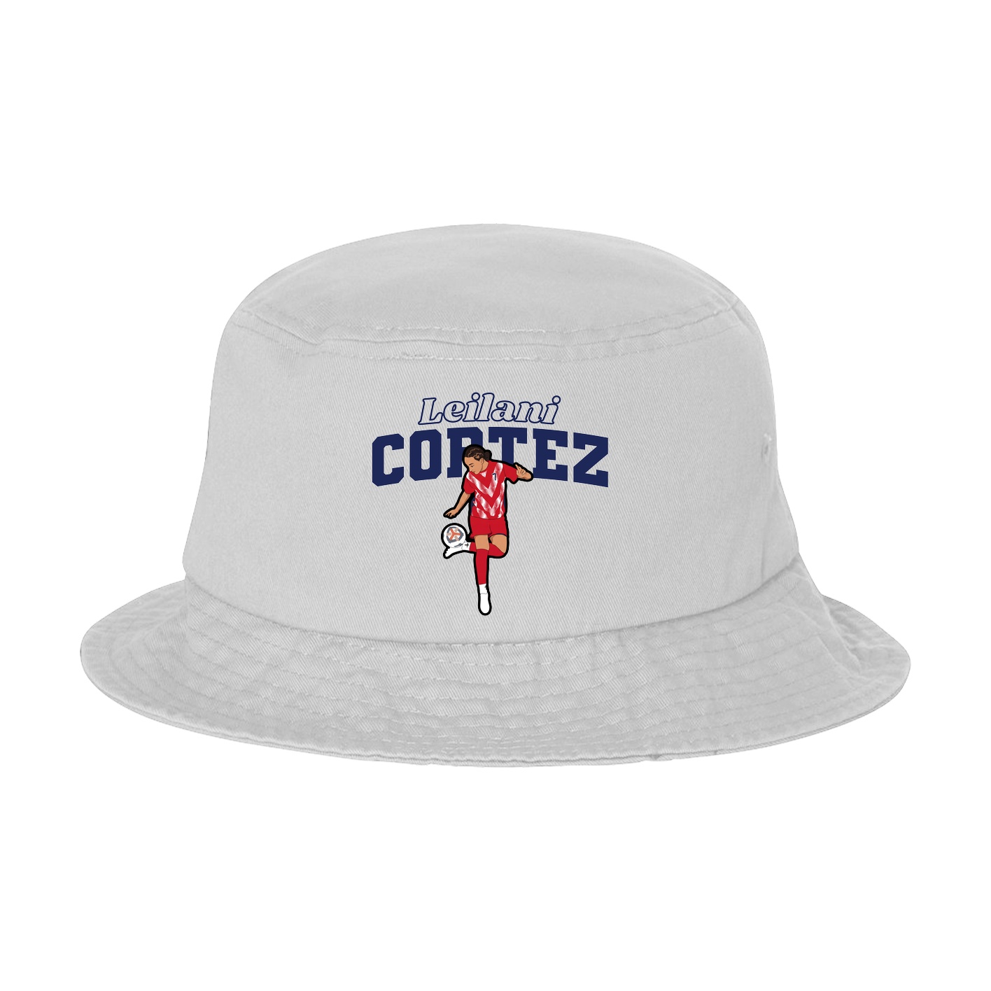 Bucket Cap — Name Arch in White