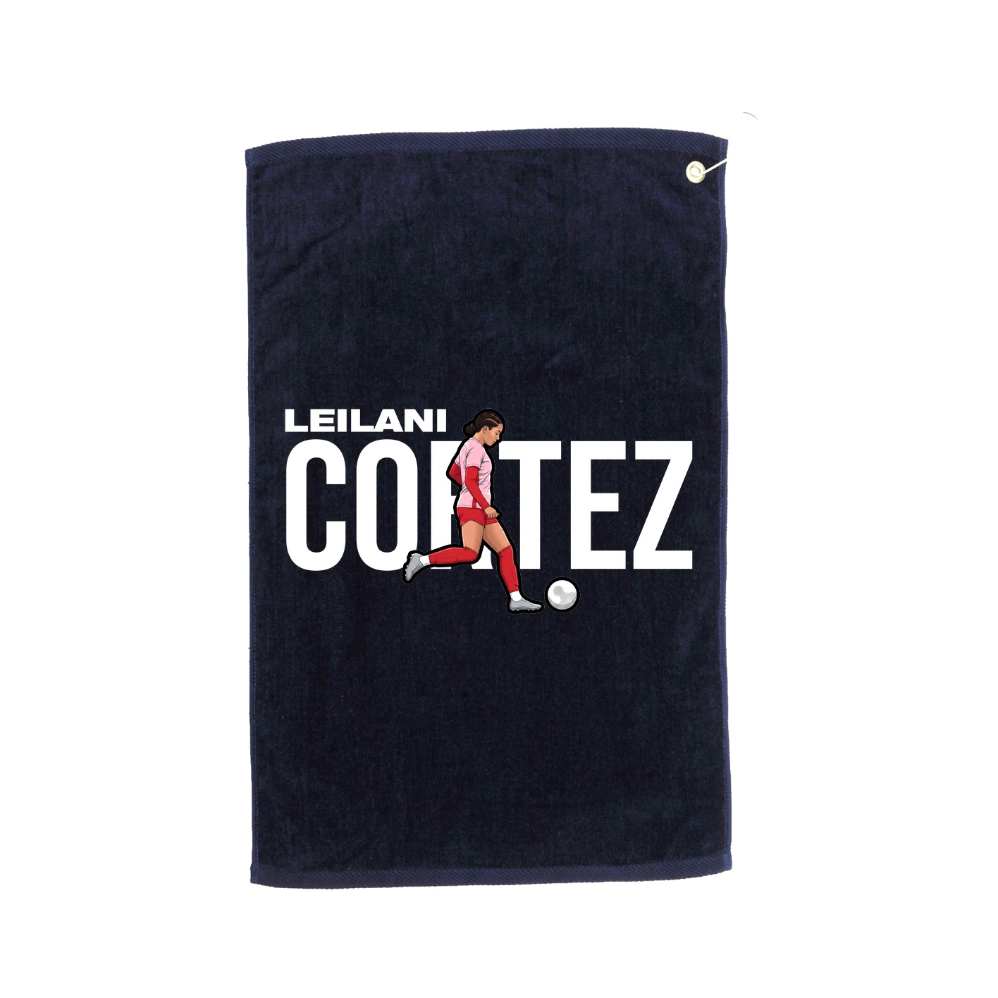 Golf Towel — Player Name in Navy