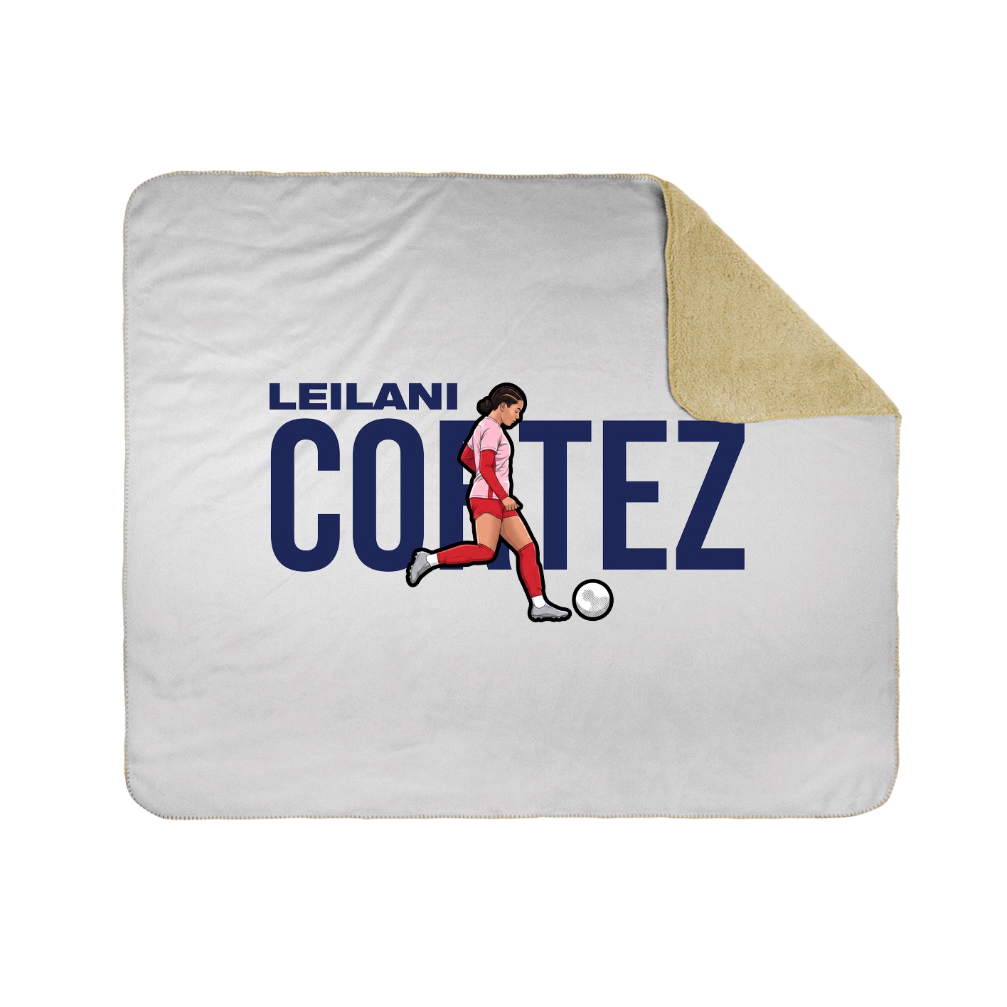 Throw Blanket — Player Name in White