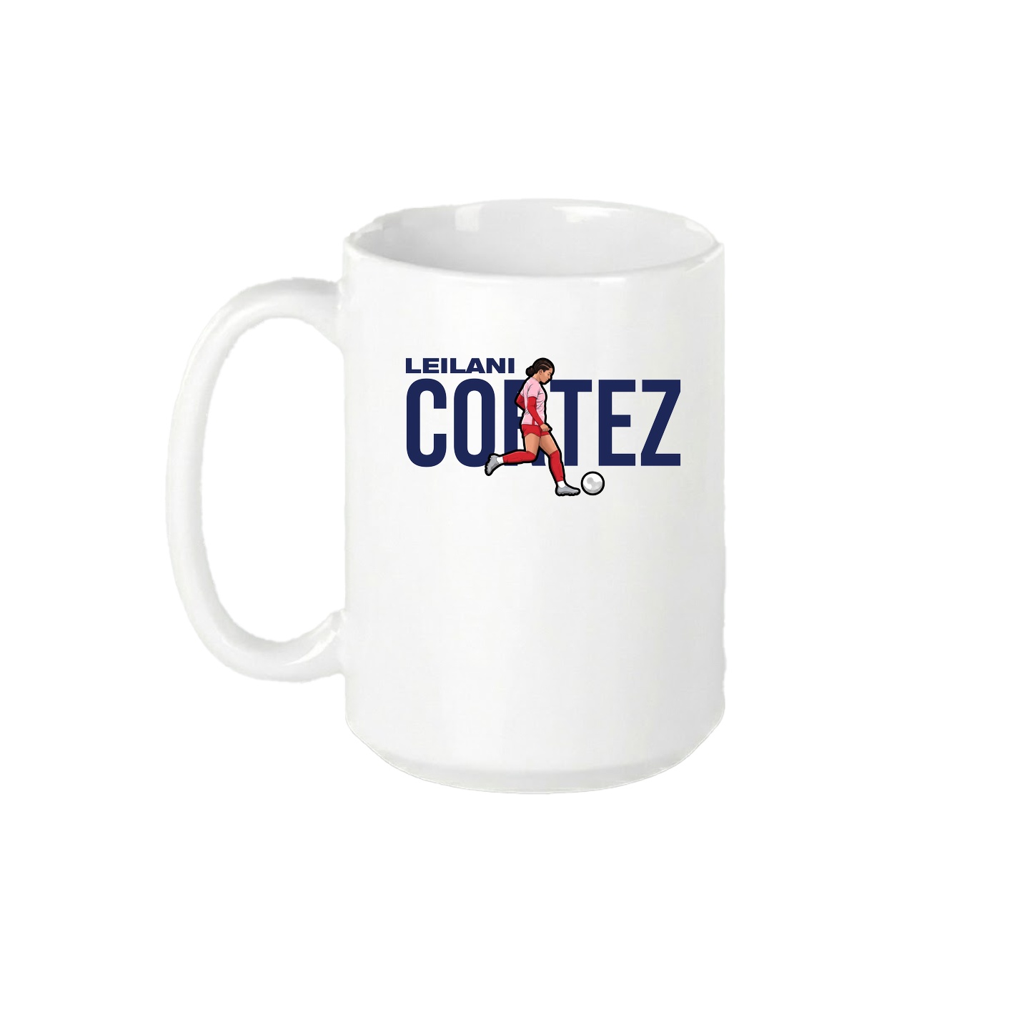 15oz Coffee Mug — Player Name in White