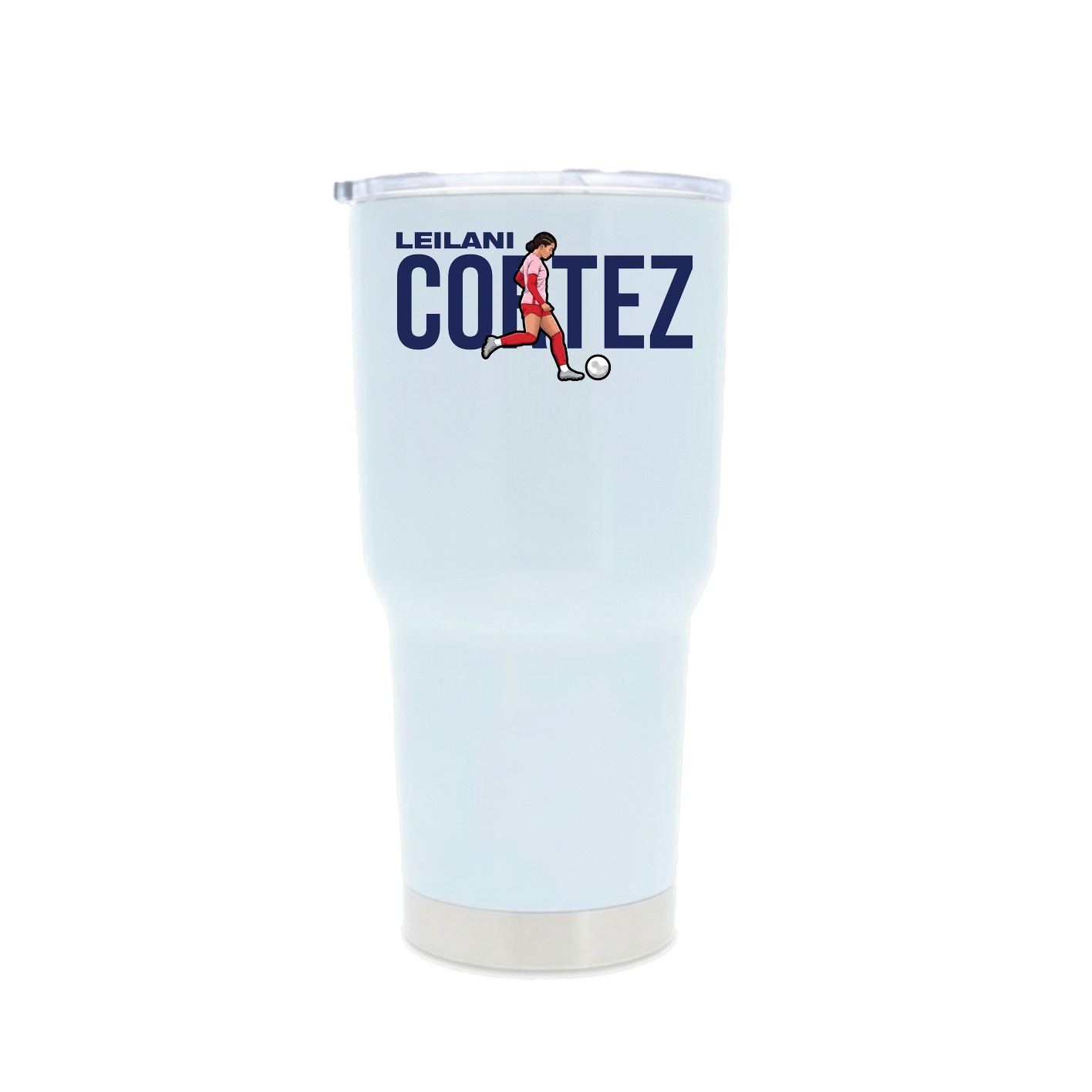 30oz Stainless Steel Tumbler — Player Name in White